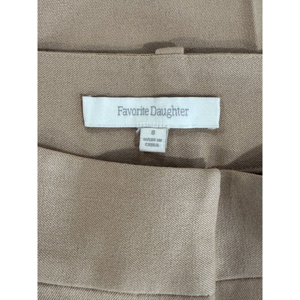 Favorite Daughter Womens Pants Brown Pleated High Rise Wide Leg Stretch Size 8 - Picture 4 of 11